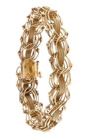 VINTAGE 14K YELLOW GOLD BRACELET.