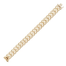 MILOR ITALIAN 14K YELLOW GOLD BRACELET.
