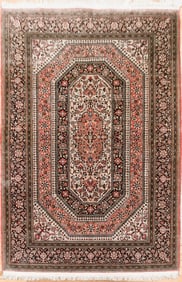 VINTAGE SILK RUG W/RECEIPT