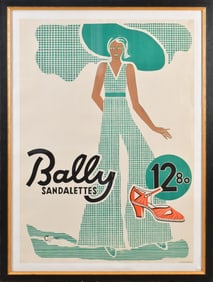 BALLY 1932 ADVERTISING POSTER.