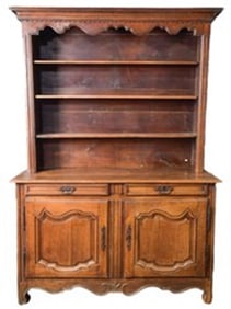 19TH C. FRENCH OAK CUPBOARD.