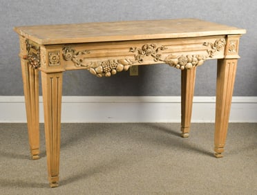 19TH C. EUROPEAN PINE CONSOLE TABLE.