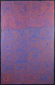 RONNIE TJAMPITJINPA, OIL ON LINEN, TINGARI.