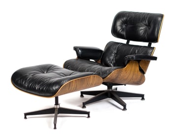 CHARLES EAMES HERMAN MILLER ROSEWOOD LOUNGE & OTTOMAN