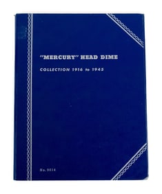 COMPLETE MERCURY DIME SET.