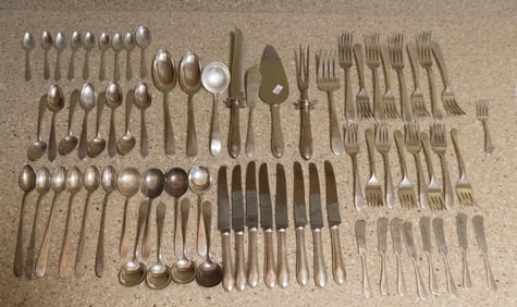VINTAGE KIRK STERLING FLATWARE, 72 PCS.