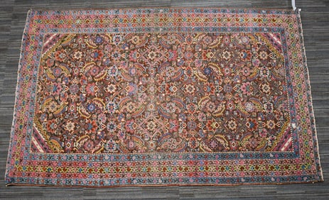 ANTIQUE PERSIAN ORIENTAL SCATTER RUG.