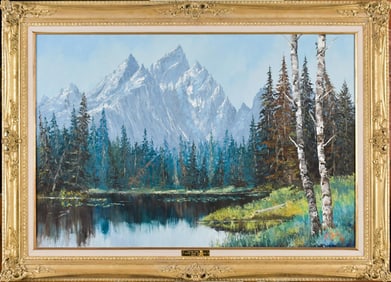 KEITH FAY OIL, STRING LAKE GRAND TETONS WY.