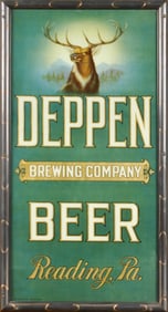 FINE DEPPEN BEER ADVERTISING SIGN.