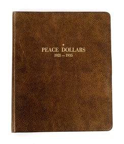 COMPLETE SET OF PEACE SILVER DOLLARS, 24PCS.
