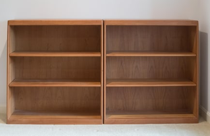 PR. POMPANOOSUC MILLS CHERRY BOOKCASES.