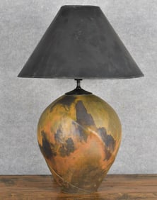 VINTAGE STUDIO POTTERY TABLE LAMP.