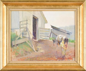 BRIAN SWEETLAND OIL, THE BARN DOOR.