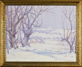 C. JAC YOUNG OIL, WINTER LANDSCAPE.