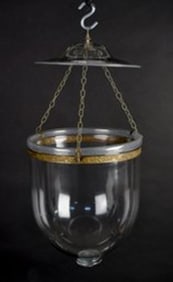 ANTIQUE BELL JAR LANTERN, 1 OF 3.