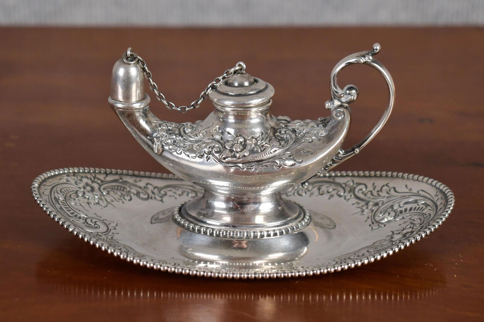 REED AND BARTON STERLING CIGAR LIGHTER. (1 of 9)