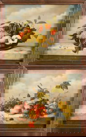 TWO S. MAFFEI OILS, STILL LIFES.