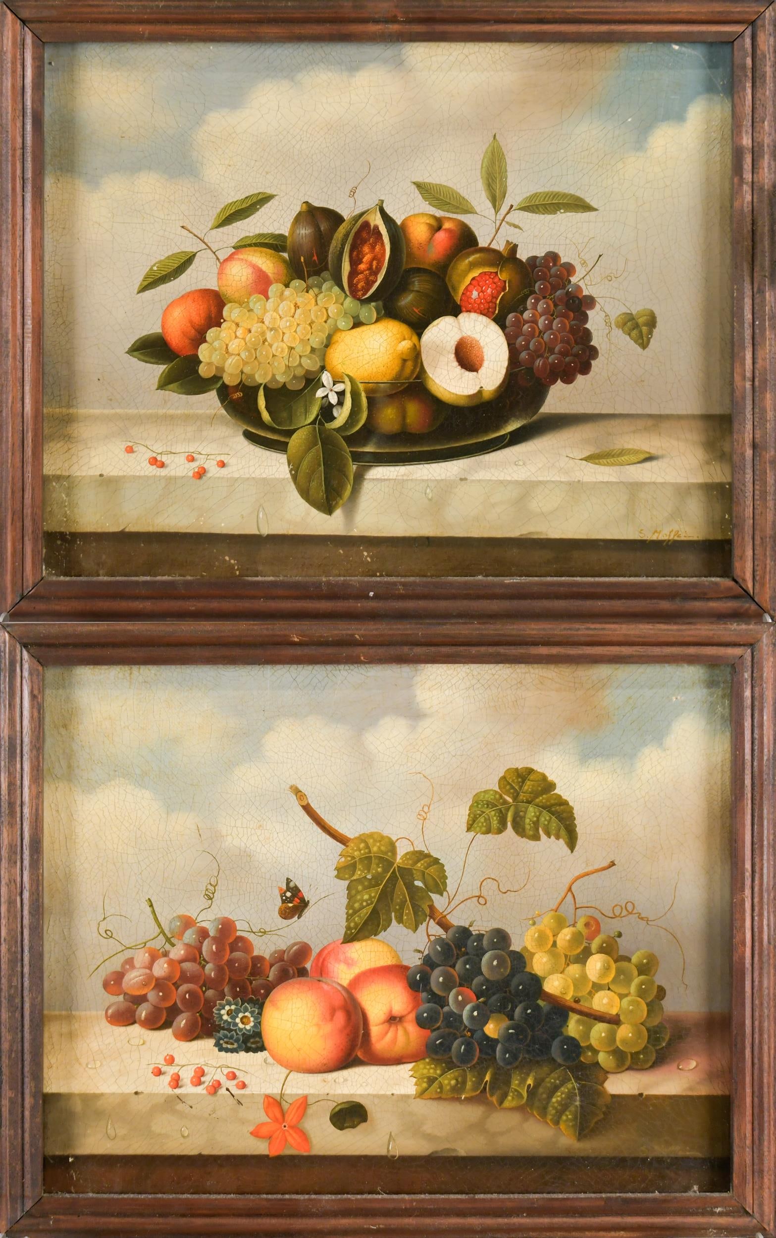 TWO S. MAFFEI OILS, STILL LIFES. (1 of 14)