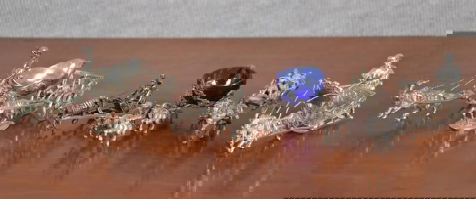 SIX EUROPEAN SILVER FIGURAL SALTS.