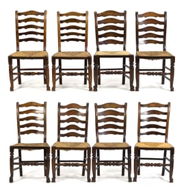 SET OF 8 ENGLISH 19TH C. CHAIRS.