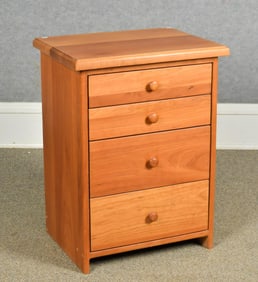 20TH C. CHERRY BEDSIDE STAND.