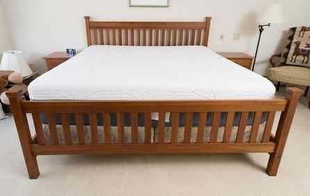 CONTEMPORARY ARTS & CRAFTS, CHERRY KING SIZE BED.