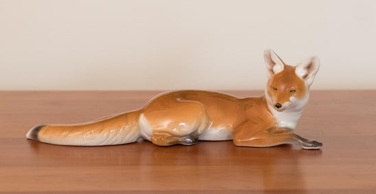 NYMPHENBURG PORCELAIN FOX.