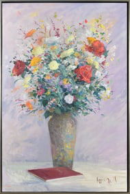 LARGE HUGH ONEILL OIL, BOUQUET OF FLOWERS.