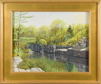 RICHARD MANLEY PASTEL, QUARRY IN MAY .