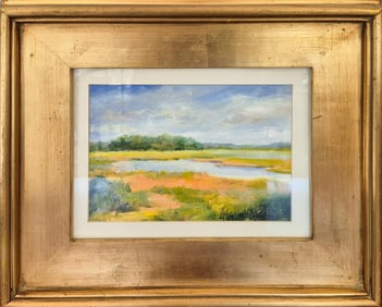 ANN ROZHON OIL, MARSH SCENE.