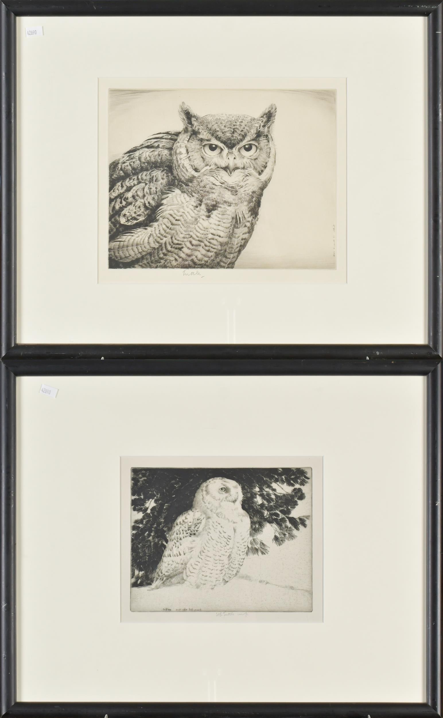 TWO HENRY EMERSON TUTTLE ETCHINGS. (1 of 16)