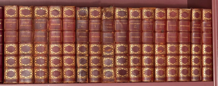 ANTIQUE LEATHER BOUND HUMANISTIC SCIENCES, 16 VOLS.