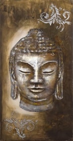 LARGE CONTEMPORARY MIXED MEDIA, BUDDHA.