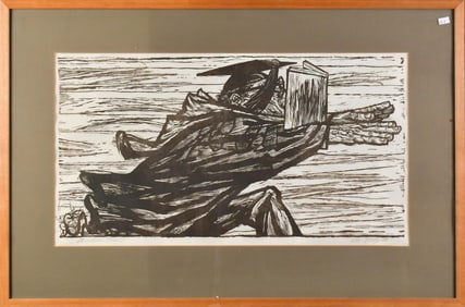 ROBERT O. HOGDELL WOODCUT, ACADEMIC PURSUIT.