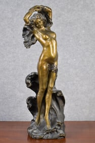 VITTORIO CARDADOSSI BRONZE SCULPTURE, SEA NYMPH.