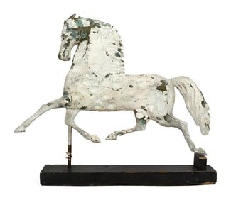 LATE 19TH C. RUNNING HORSE WEATHERVANE.