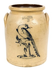 ANTIQUE BENNINGTON STONEWARE CROCK.
