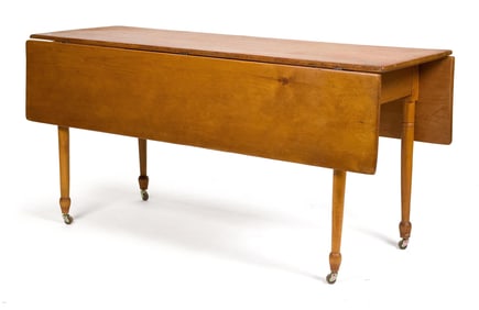 19TH C. SHERATON HARVEST TABLE.