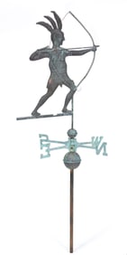 VINTAGE NATIVE AMERICAN COPPER WEATHERVANE.