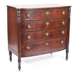 ANTIQUE FEDERAL BOSTON COOKIE CORNER CHEST.