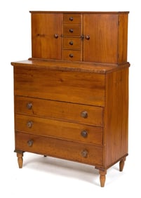 19TH C. COUNTRY TWO PART SECRETARY.