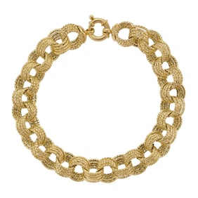 14K GOLD LINK BRACELET.