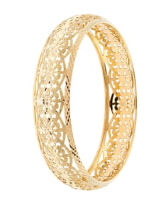 14K GOLD CUFF BRACELET.