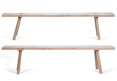 PR. ENGLISH PINE PRIMITIVE BENCHES.