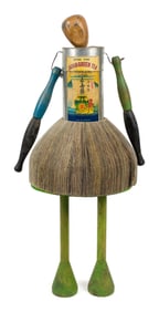 20TH C. FOLK ART FIGURE, MIXED MEDIA.
