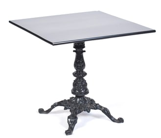 VICTORIAN CAST IRON BISTRO TABLE.