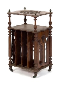 19TH C. GOTHIC ROSEWOOD STAND.