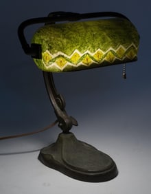 ANTIQUE HANDEL DESK LAMP.