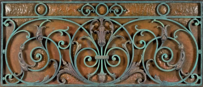 ANTIQUE CAST IRON WALL PLAQUE.