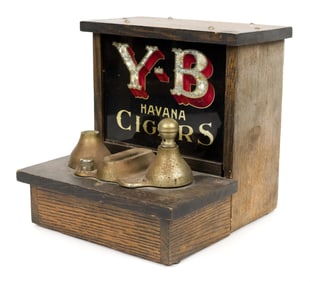 ANTIQUE Y-B HAVANA CIGARS LIGHTER & CUTTER.